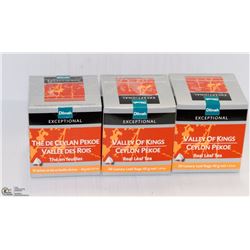 3 BOXES OF DILMAH TEA: VALLEY OF KINGS CEYLON
