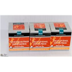 3 BOXES OF DILMAH TEA: VALLEY OF KINGS CEYLON