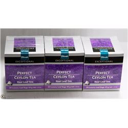 3 BOXES OF DILMAH TEA: PERFECT CEYLON TEA