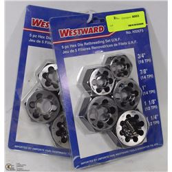 PAIR OF 5PC HEX DIE RETHREADING SETS
