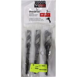 WOOD OWL 3PC OVERDRIVE WOOD BIT SET
