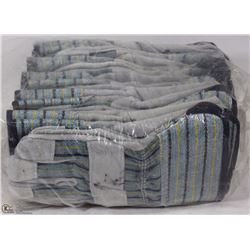 12 PAIRS OF SPLIT LEATHER WORK GLOVES