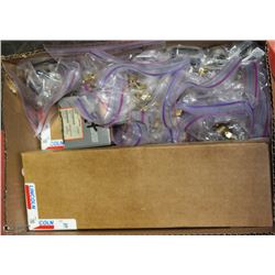 BOX OF PLUMBING FITTINGS AND FLUID CONTROL VALVES