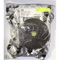2 PACKS OF 3M FIBRE DISCS 5", 120 GRIT