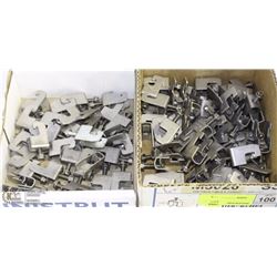 LOT OF ONE-PIECE CABLE/CONDUIT CLAMPS (2 SIZES)