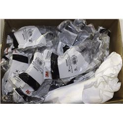 BOX OF ASSORTED SAFETY GLASSES + DUPONT DISPOSABLE