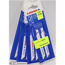 LOT OF 8 LENOX THIN METAL JIGSAW BLADES
