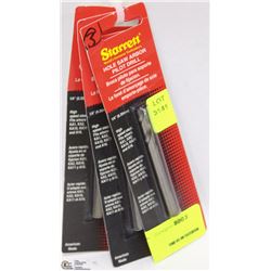 LOT OF 3 STARRETT HOLE SAW ARBOR PILOT BITS
