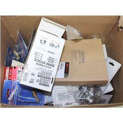BOX OF COUPLINGS, COUPLER PLUGS AND MORE