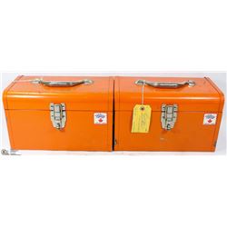 LOT OF 2 METAL TOOLBOXES