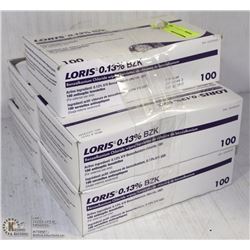5 BOXES OF BENZALKONIUM CHLORIDE WHITES, 100/BOX