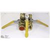 Image 1 : LOT OF THREE 1-1/4" BRASS BALL VALVES 600PSI