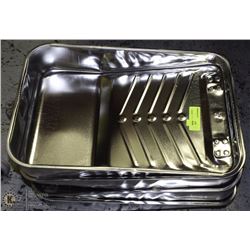 4 METAL PAINT ROLLER TRAYS