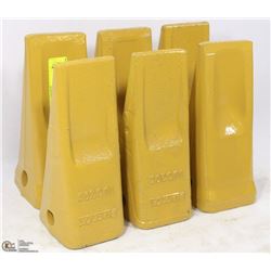 LOT OF 6 BUCKET TEETH FOR DIGGER