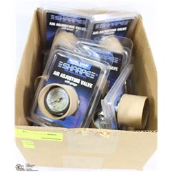 LOT OF 10 SHARPEE AIR ADJUSTING VALVE W/ AIR GAUGE