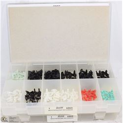 2 PLASTIC CASES OF WEATHER-STRIP RETAINERS