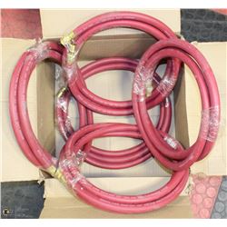 BOX OF 5 QTY  1/2" X10' GREEN LINE WATER HOSES