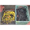 Image 1 : 17)2 CRATES W/ EXTENSION CORDS