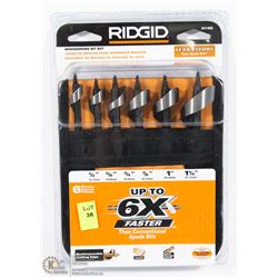 RIDGID 6PC WOODBORING BIT SET