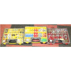 4) 3 STORAGE CONTAINERS FILLED WITH ELECTRICAL