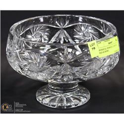 PEDESTAL PINWHEEL CRYSTAL SALAD BOWL