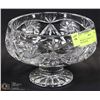 Image 1 : PEDESTAL PINWHEEL CRYSTAL SALAD BOWL