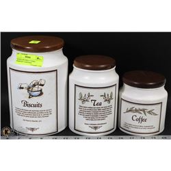 DUNOON CERAMICS 'COOKS WORKSHOP' CANISTERS