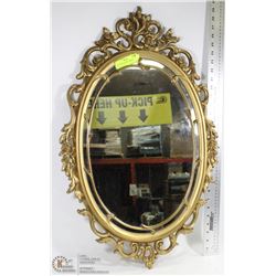 GOLD TONE HALLWAY MIRROR