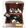 Image 1 : SMALL CHEST OF WATCHES, JEWELLERY AND MORE