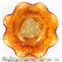 VINTAGE MARIGOLD CARNIVAL GLASS FENTON DRAGON