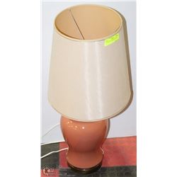 PEACH TABLE LAMP WITH SHADE