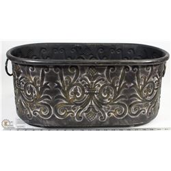 LARGE METAL DECORATIVE PLANTER