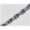 Image 1 : #47-ST. SILVER TANZANITE ANTIQUE STYLE BRACELET