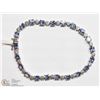 Image 3 : #47-ST. SILVER TANZANITE ANTIQUE STYLE BRACELET