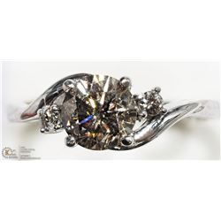 #50-14K WHITE GOLD DIAMOND CLASSIC TWIST RING