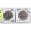 Image 1 : TWO CANADA VARIETY DOLLARS, DIE ROTATION AND EXTRA