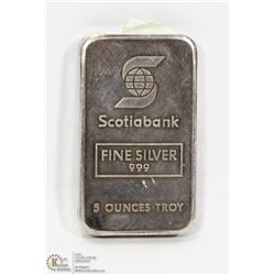 SCOTIABANK 5 TROY OUNCES 999 FINE SILVER BAR