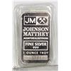 Image 1 : JOHNSON MATTHEY 1 TROY OUNCE 999 FINE SILVER BAR