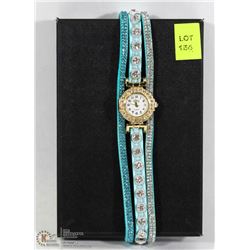 NEW DESIGNER TEAL BRACELET WATCH