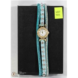 NEW DESIGNER TEAL BRACELET WATCH
