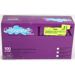 100 MEDIUM LATEX COLOURATION DISPOSABLE GLOVES