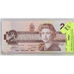 1986 ROBIN $2.00 BILLS WITH CONSECUTIVE S/N'S X10