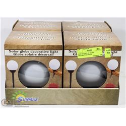 CASE OF 4 SOLAR GLOBE DECORATIVE LIGHTS