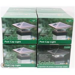 CASE OF 8PCS SOLAR POST CAP LIGHTS
