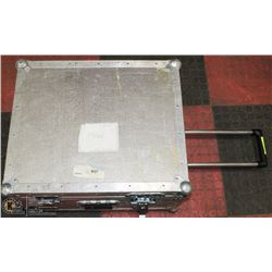 4) METAL ROLLING CASE W/ EXTENDING HANDLE