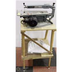 5) DELTA SCROLL SAW 15" ON WOOD STAND