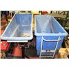 Image 1 : TWO ROLLING GARBAGE SHOP BINS