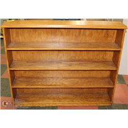 SOLID OAK 4 SHELF BOOK CASE