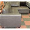 Image 1 : NEW GREY LEATHERETTE SECTIONAL