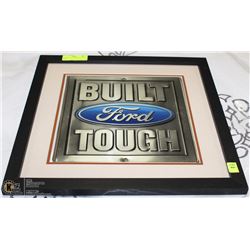 FRAMED 17 X 17 FORD BUILT TOUGH SIGN